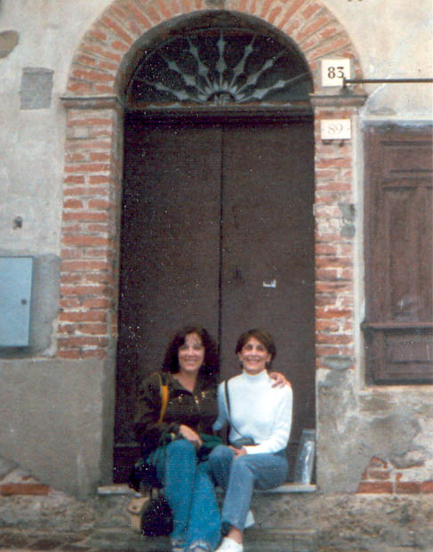 My mother (Angelina Gangemi Lewis) and I, on the stoop of her childhood home
